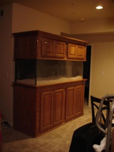 Aquarium with Solid Wood Stand and Canopy