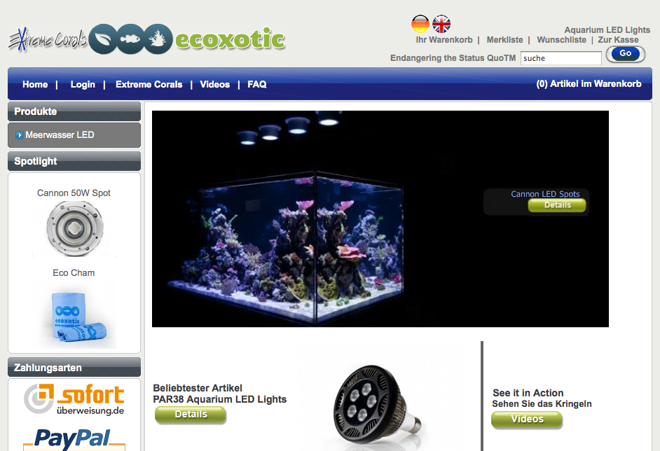 Ecoxotic's European Website