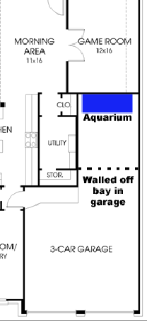 Tandem Garage In-wall Aquarium