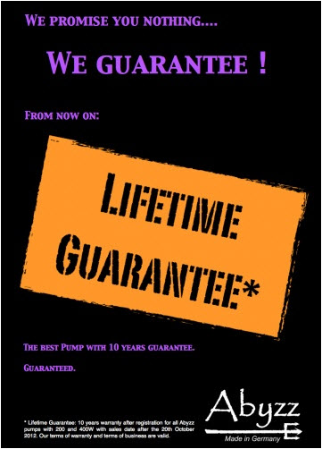 Abyzz Lifetime Guarantee