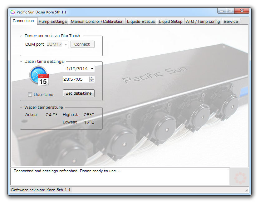 Pacific Sun Doser Kore 5th Software