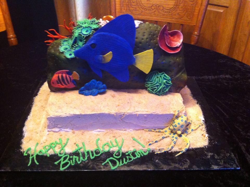 Birthday Cake Photos - Piped Buttercream Fish Tank